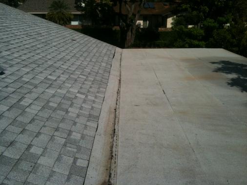 Brai capsheet roof before coating